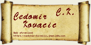 Čedomir Kovačić vizit kartica